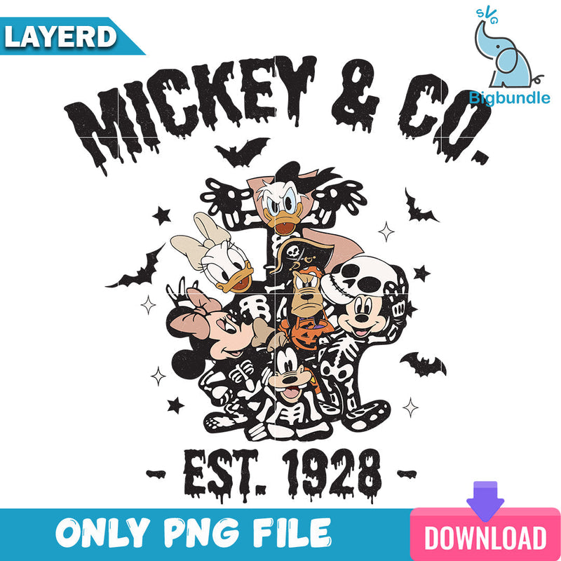 Mickey & co. halloween, halloween png, Digital download.