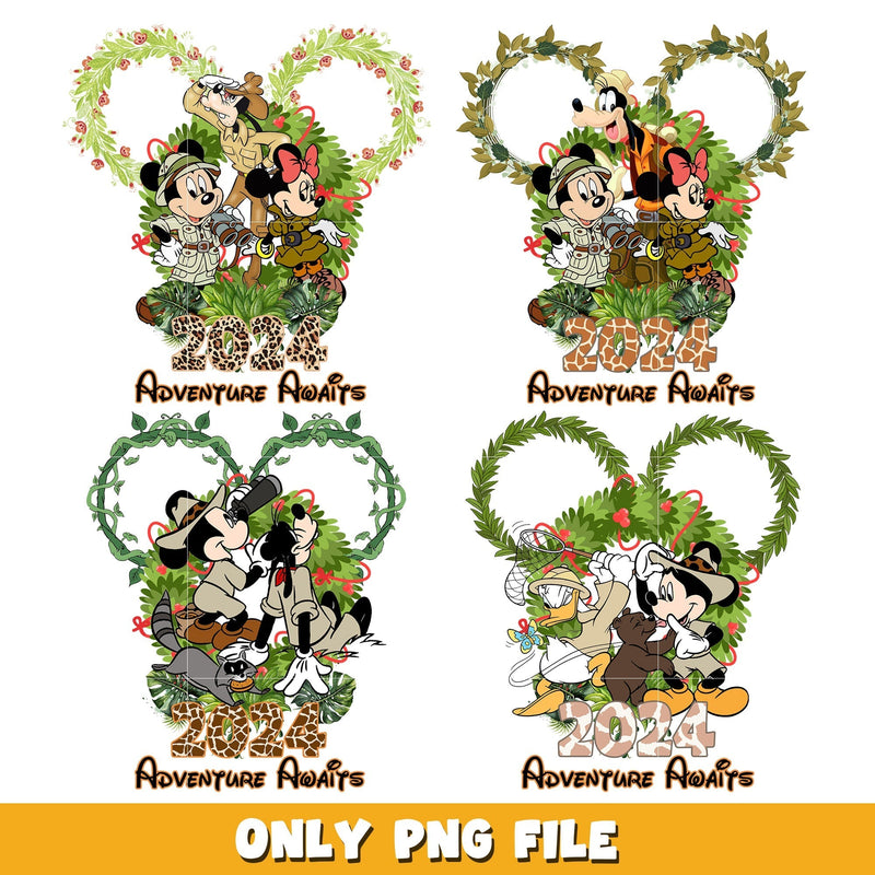 Mickey adventure awaits 2024 embroidery bundle png, Disney cartoon png, Digital download