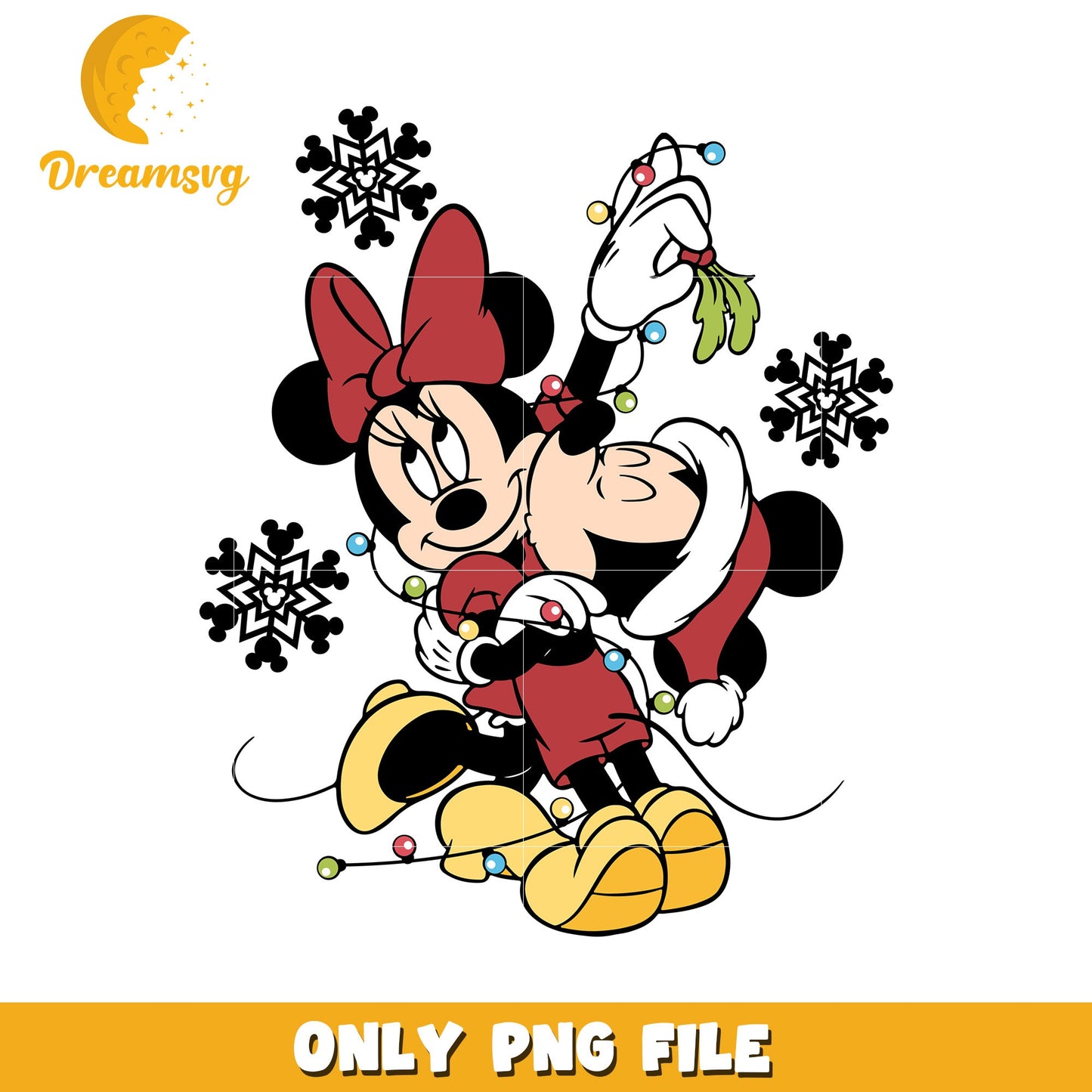 Mickey and Minnie Christmas PNG Holiday Design 2023