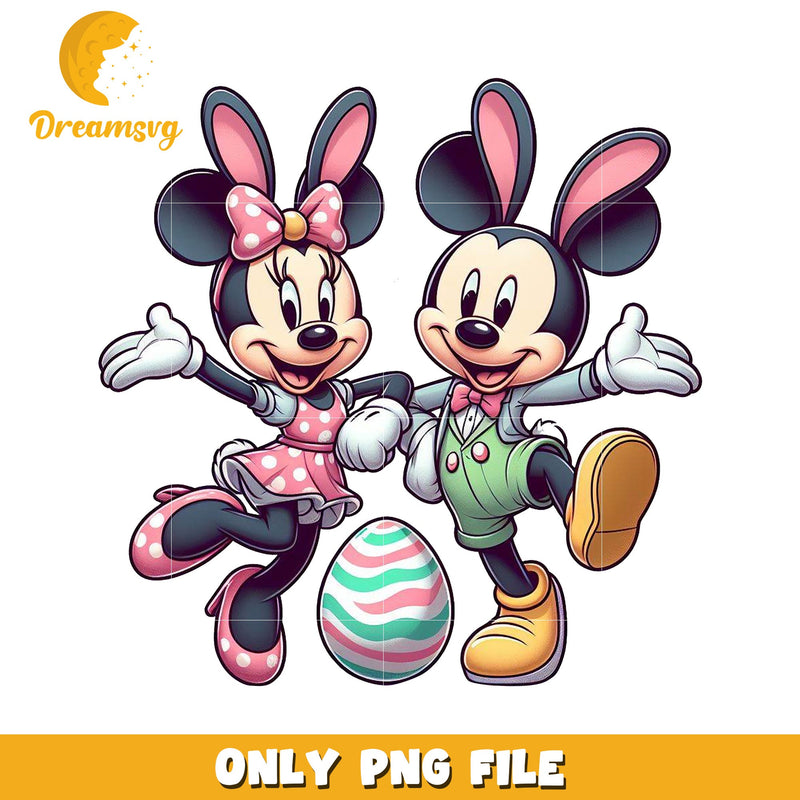 Mickey and Minnie Mouse Easter PNG Digital Download File