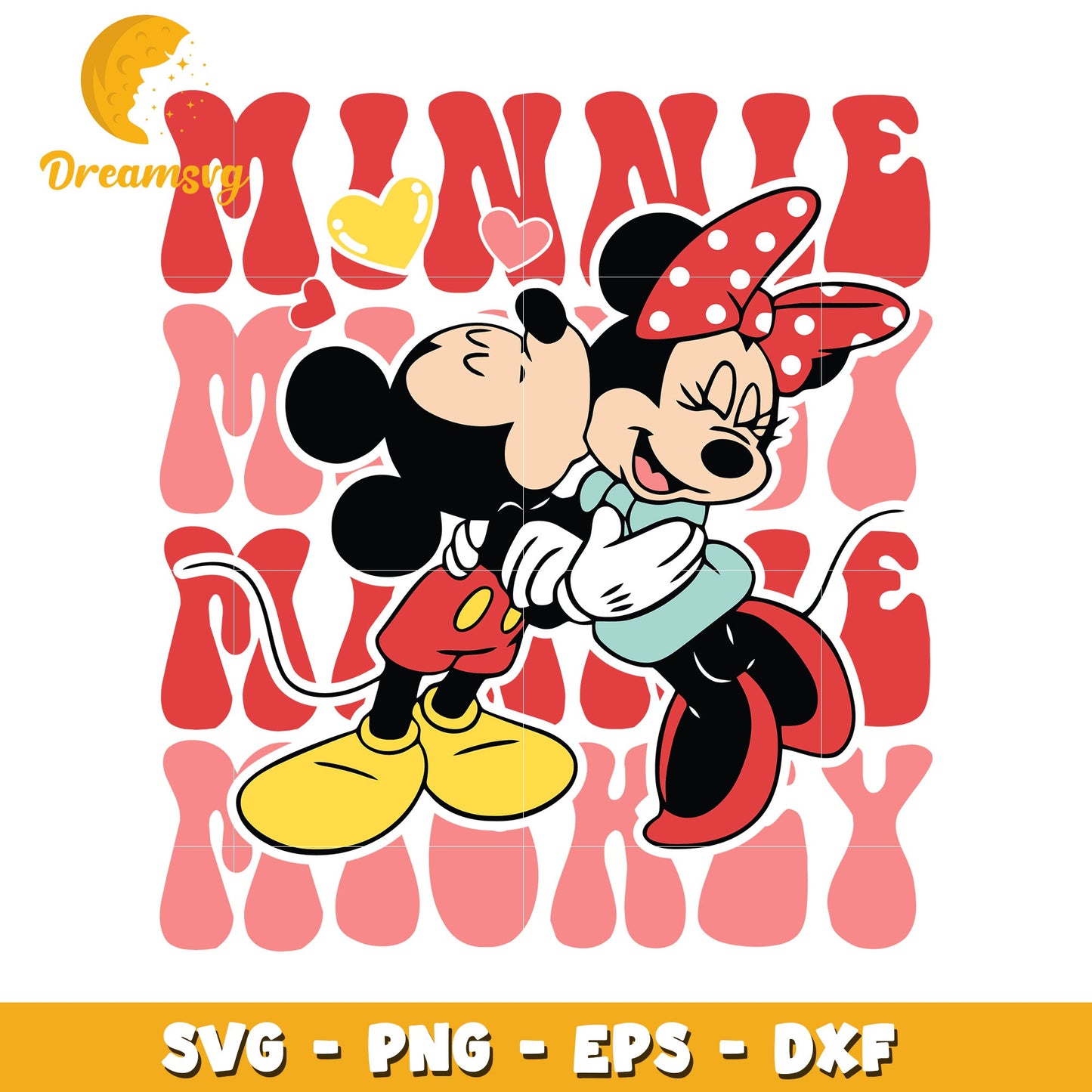 Mickey and Minnie Mouse SVG Love Design for Creative Projects
