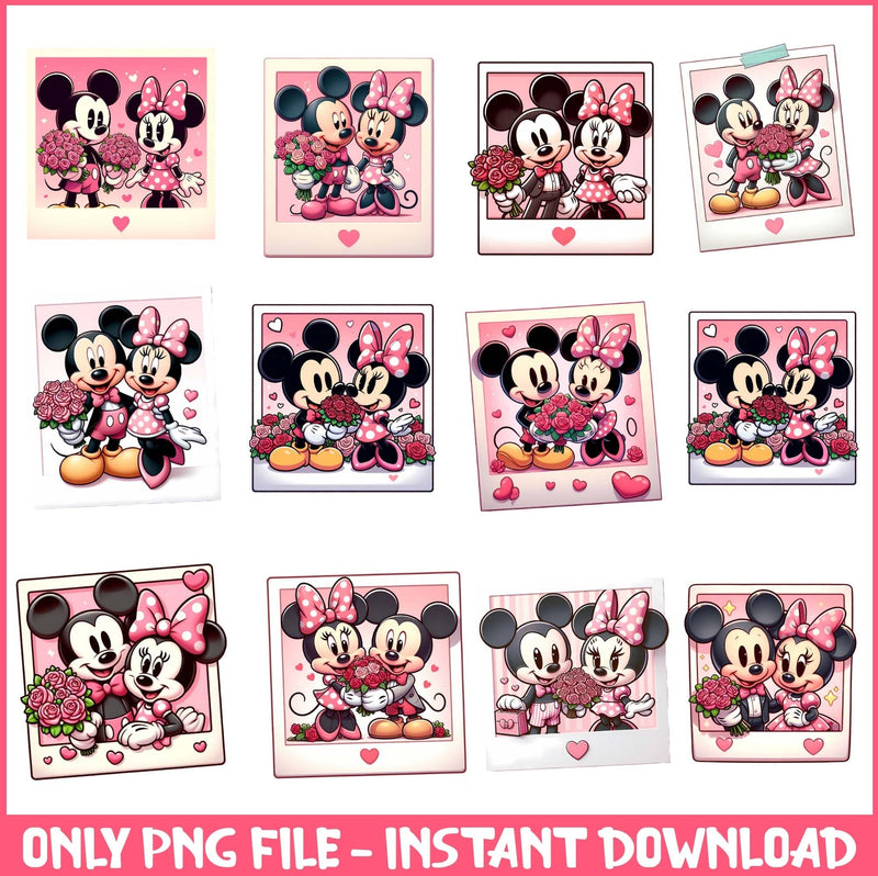 Mickey and Minnie valentine png bundle