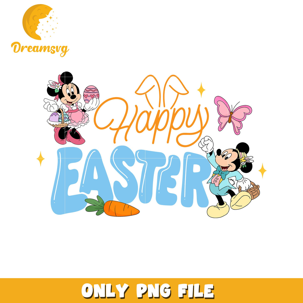 Mickey and minnie happy easter png, happy easter day png, disney png