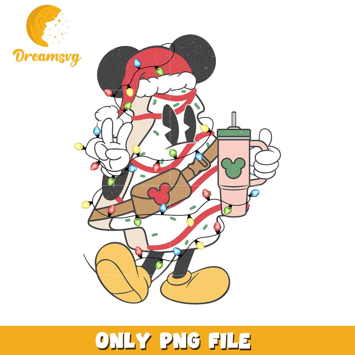 Mickey cake design png, disney joy png, christmas vibes png