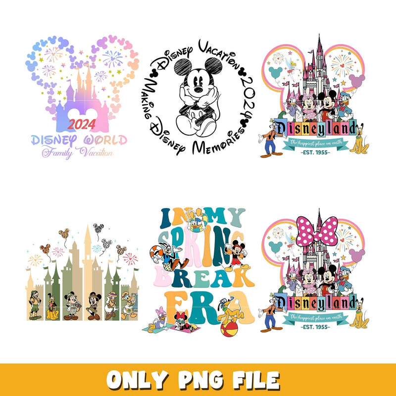 Mickey castle disney world bundle png, Disney cartoon png, Digital download