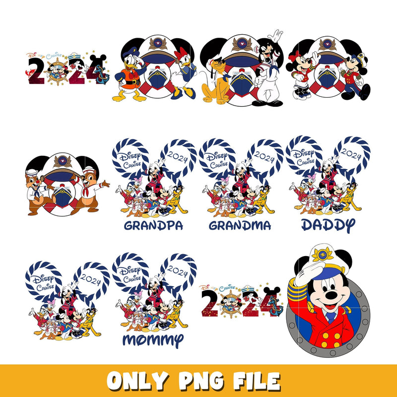 2024 Cruise Trip bundle png, Disney cartoon png, Digital download