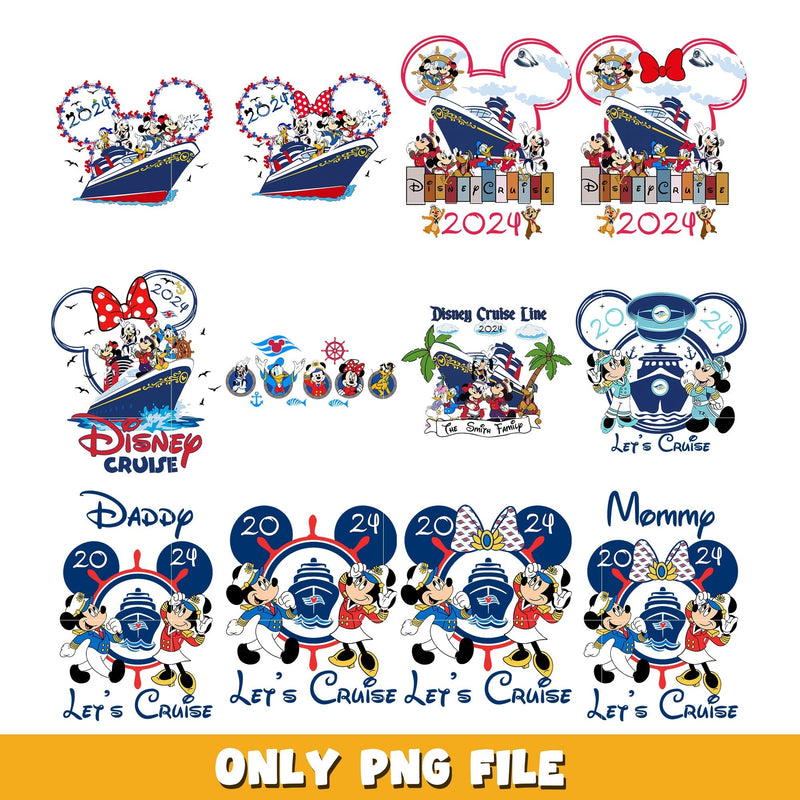 Minnie and friends disney cruise bundle png, Disney cartoon png, Digital download