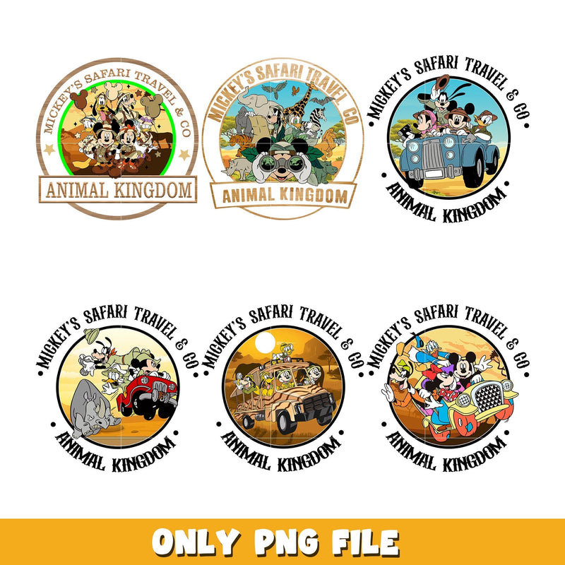 Mickey friends animal kingdom embroidery bundle png, Disney cartoon png, Digital download