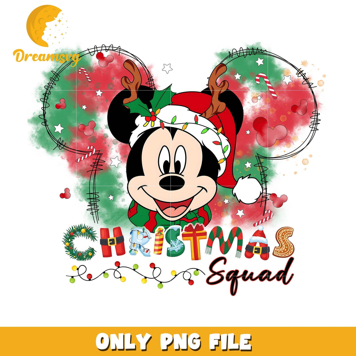 Mickey mouse christmas squad png, mickey mouse head outline png