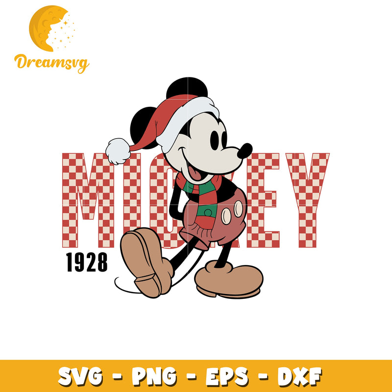 Mickey santa hat character svg, mickey mouse svg, disney svg