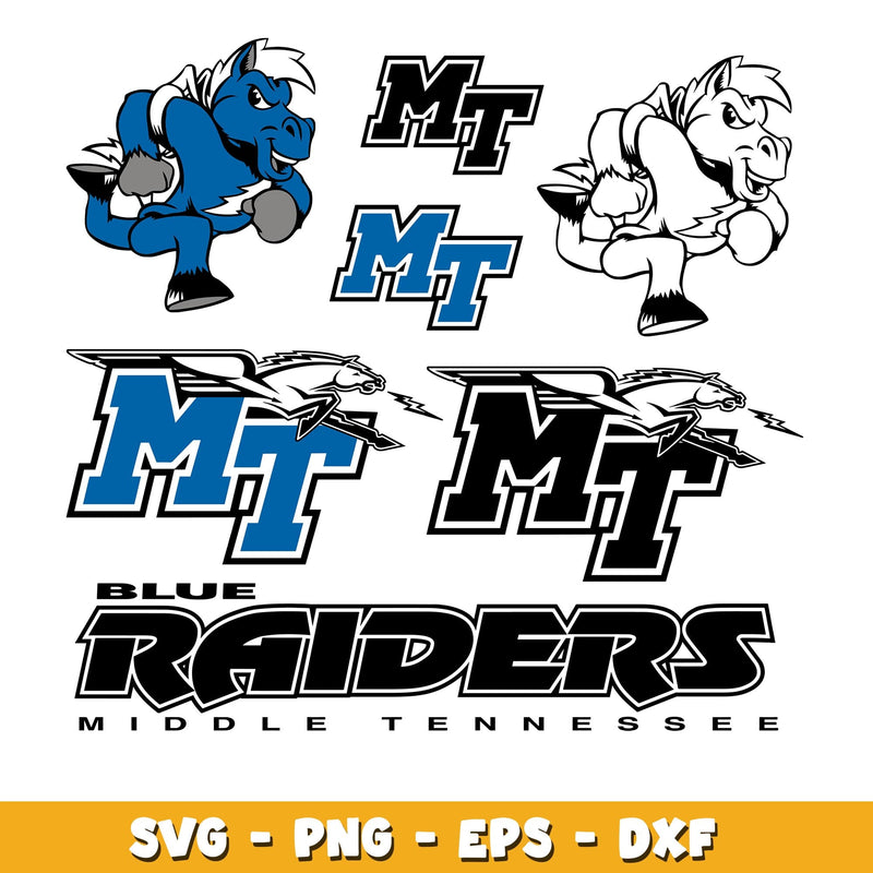 Middle tennessee blue raiders Bundle svg, Middle tennessee blue raiders logo svg, ncaa svg