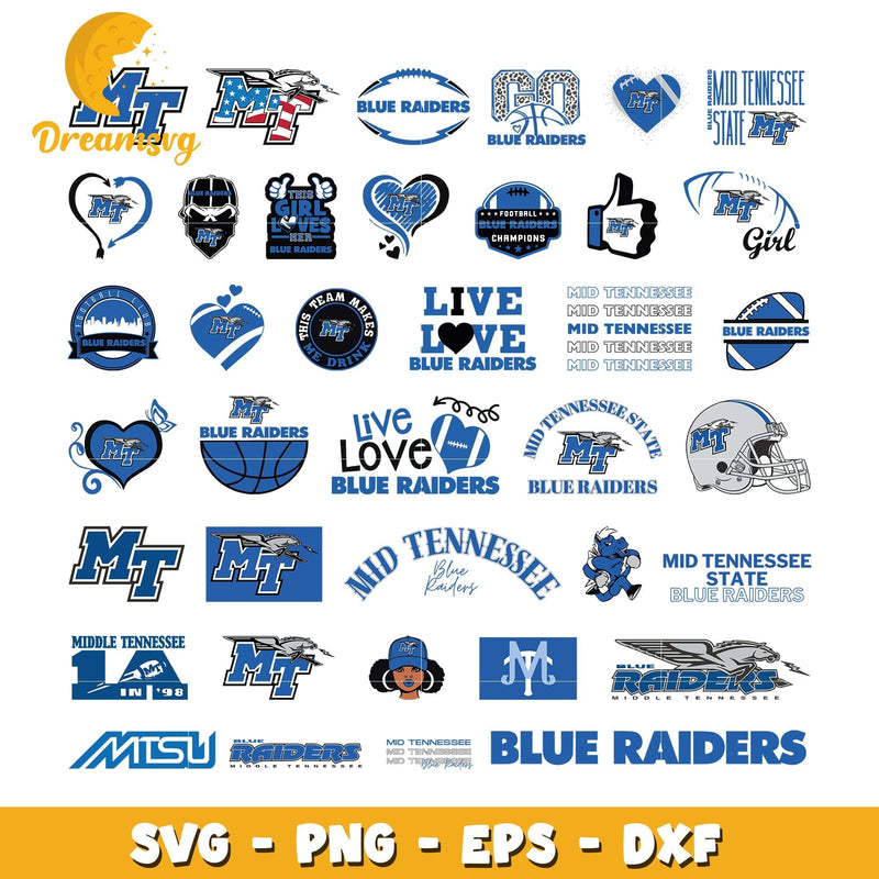 Middle tennessee blue raiders bundle svg, middle tennessee blue raiders svg