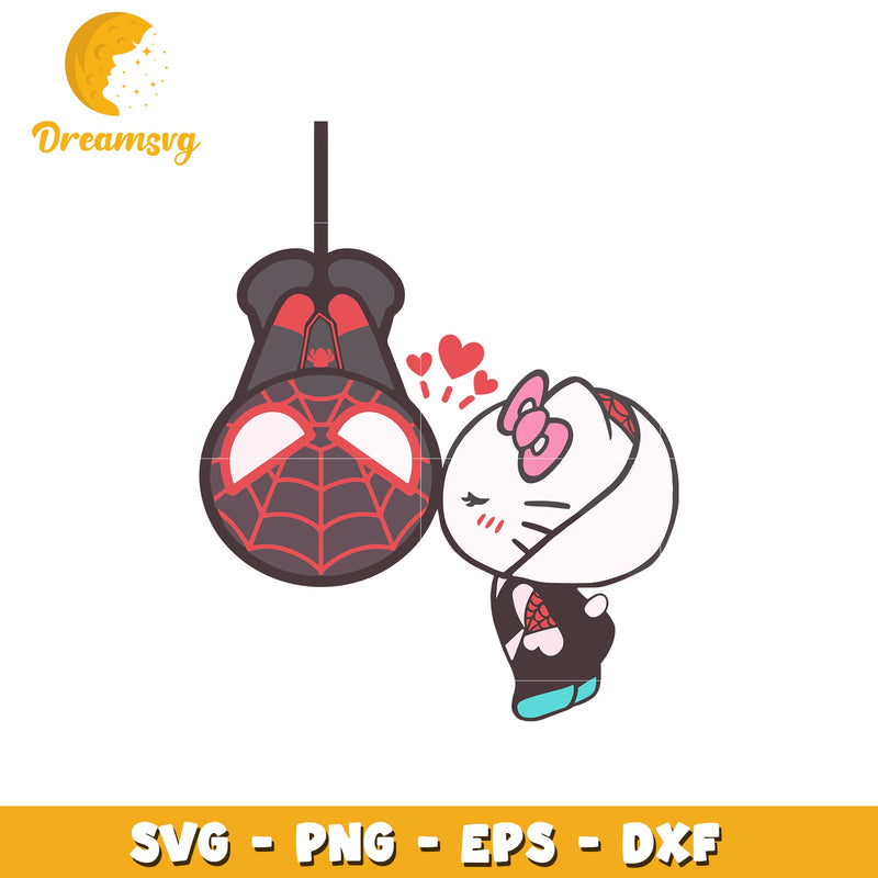 Miles Morales & Hello Kitty SVG Cut File