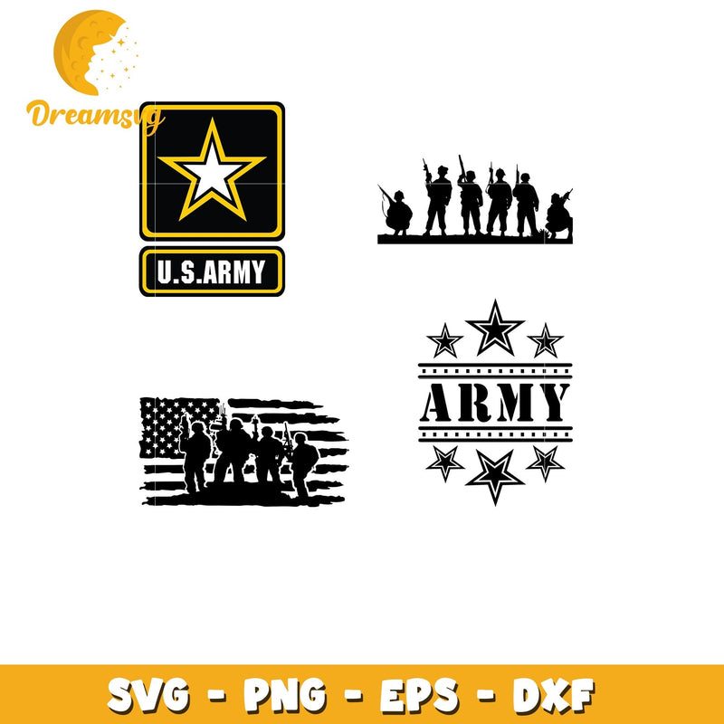 Us army military logo bundle svg, logo army svg, military svg