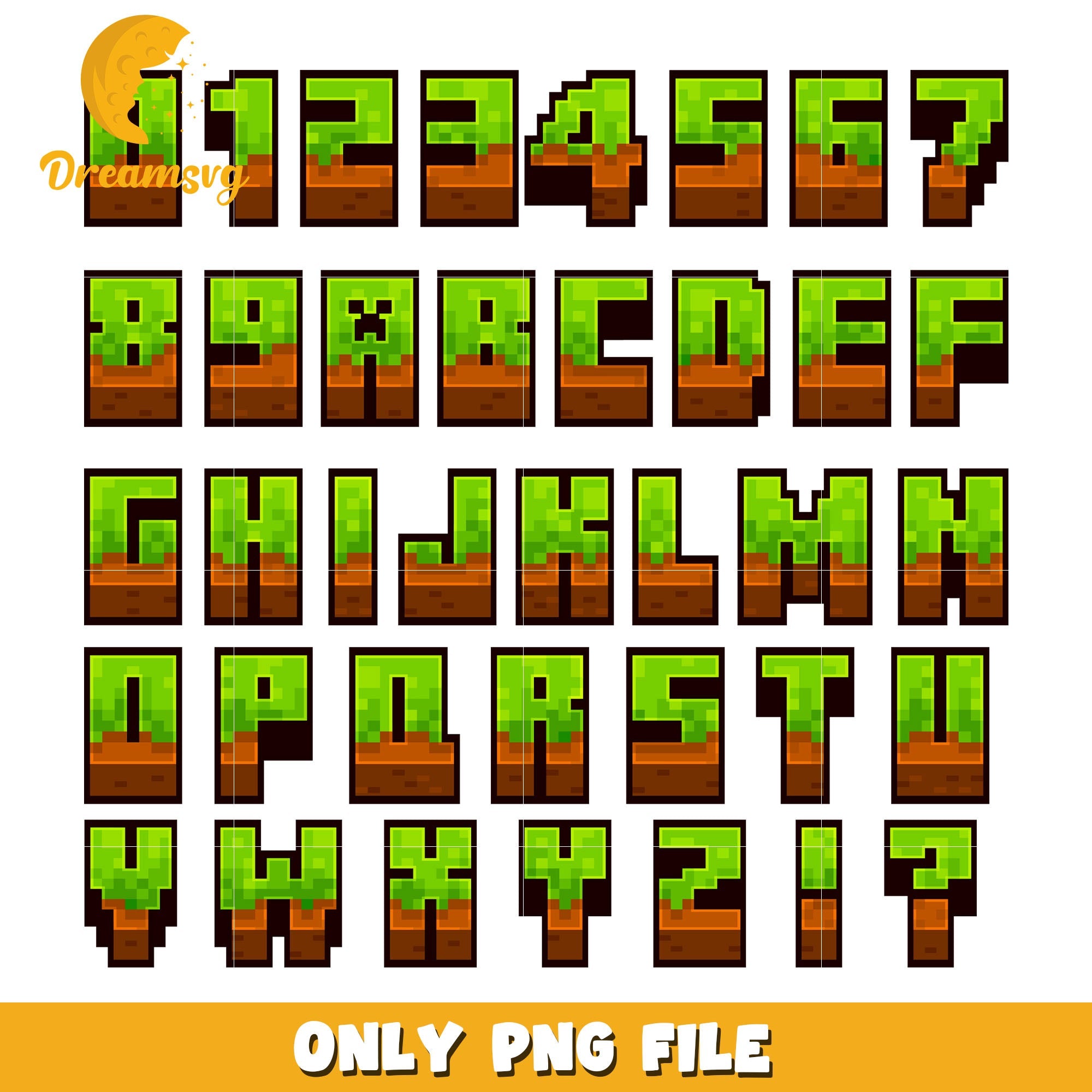 Minecraft Lettering Name Minecraft font letters bundle png, minecraft pocket game png