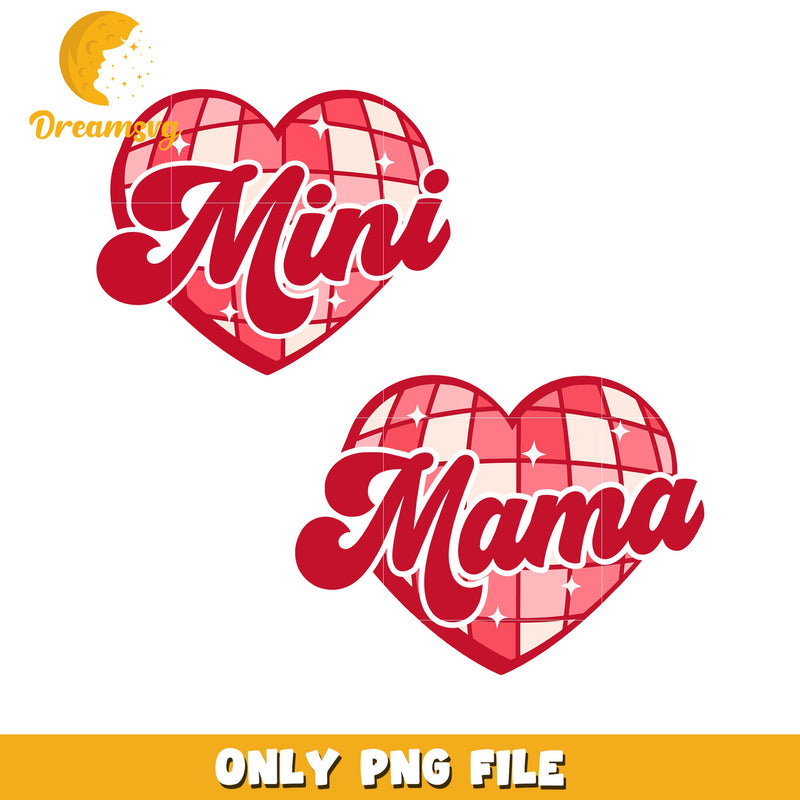 Mini Mama Heart PNG Design