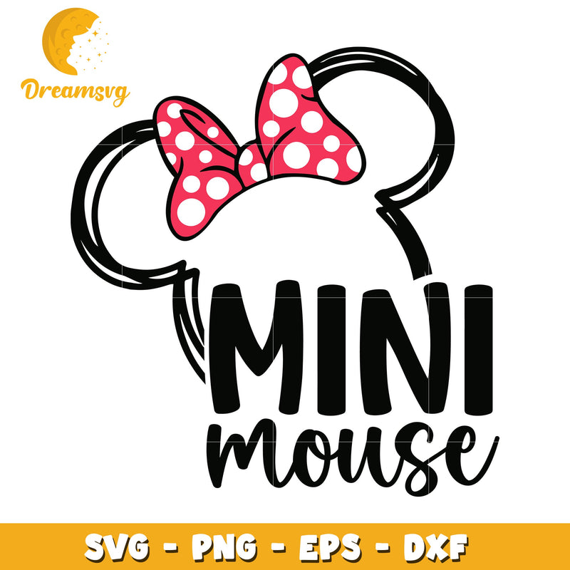 Mini Mouse Bitmap Mini Mouse SVG Cut File PNG EPS DXF