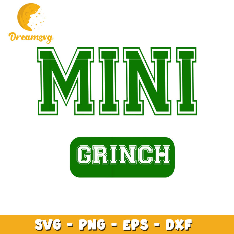 Mini grinch font design svg, the grinch svg, font design svg