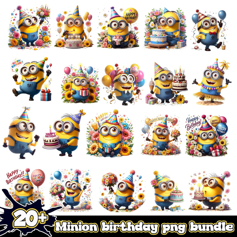 Minion Birthday 20+ PNG