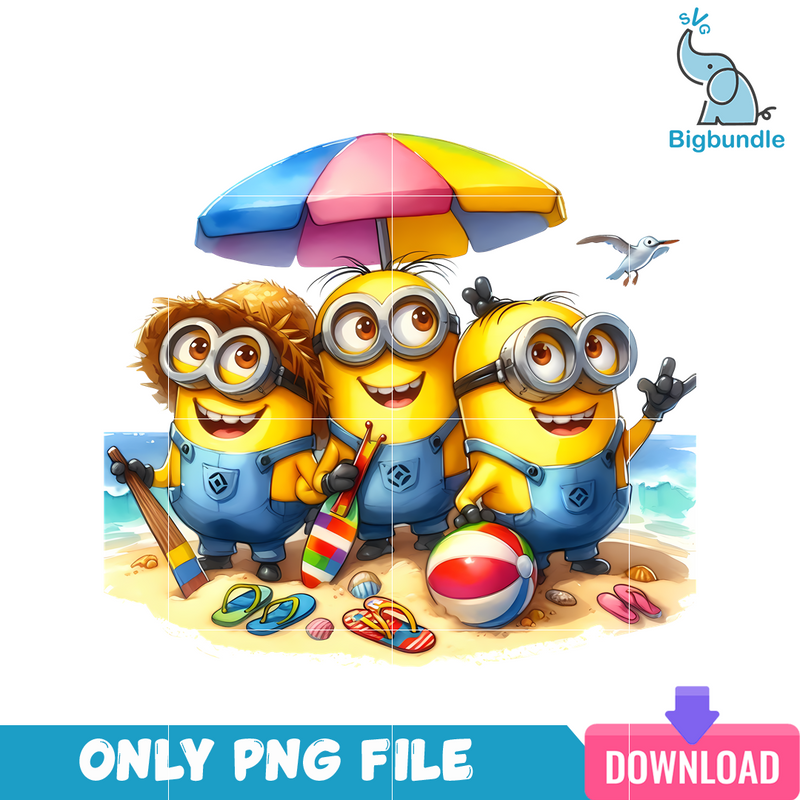 Minions At Beach PNG