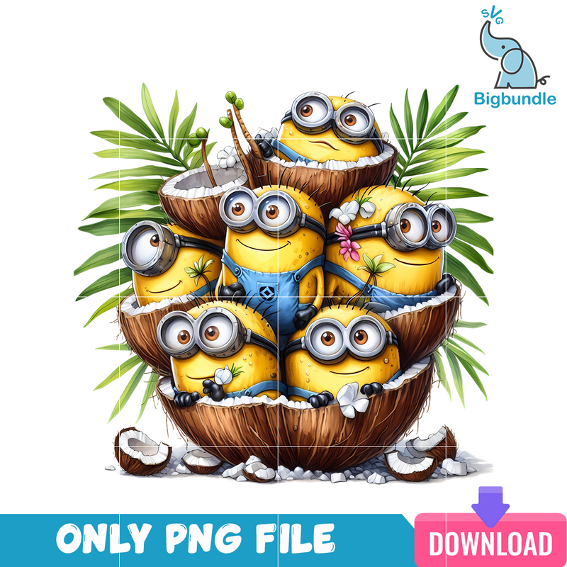 Minions And Coconuts PNG