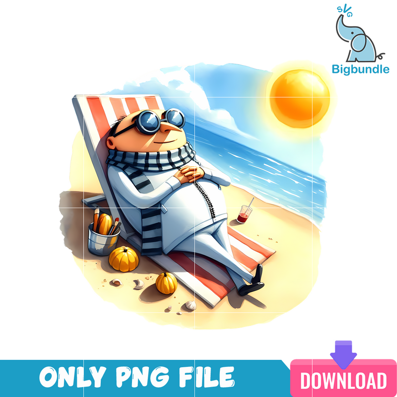 Gru Sunbathing PNG