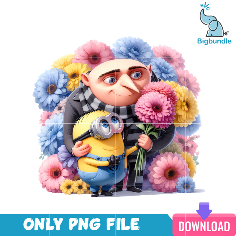 Gru And Minions Hugging Despicable Me PNG