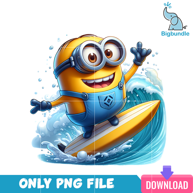 Minions Surfing PNG