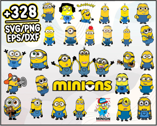 328+ Minion Svg bundle, Bundle Despicable Me Minions Svg, Minion Svg, Minion Kelvin Svg, Minion Vector, Cartoon svg, png, dxf, eps digital file