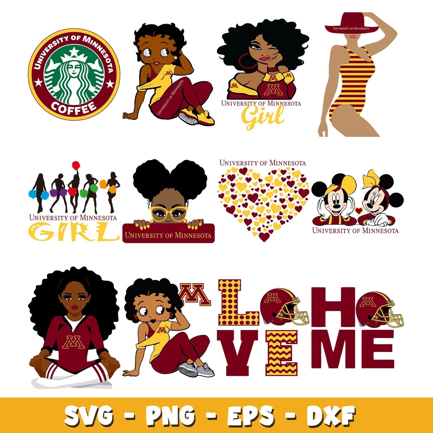 Minnesota Golden girl  Bundle svg, Minnesota Golden  logo svg, ncaa svg