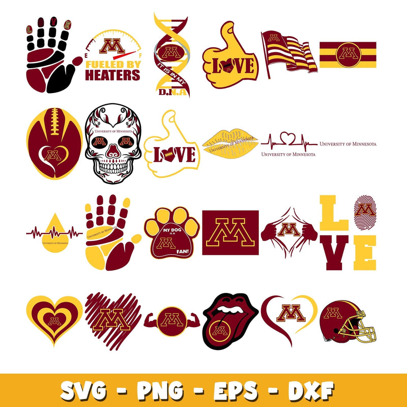 Minnesota golden gophers football Bundle svg, Minnesota Golden  logo svg, ncaa svg