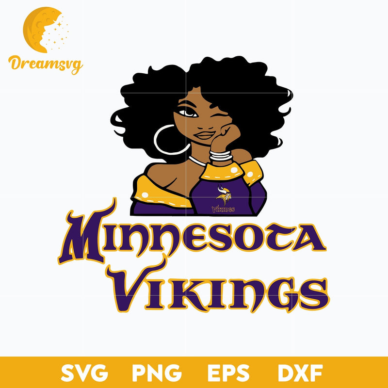 Minnessota Vikings girl Nfl Svg, Minnessota Vikings Svg, Sport Svg, Nfl Svg, Png, Dxf, Eps Digital File.