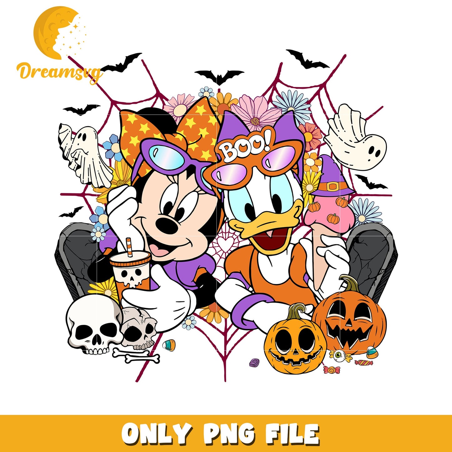 Minnie Daisy Halloween PNG Sublimation