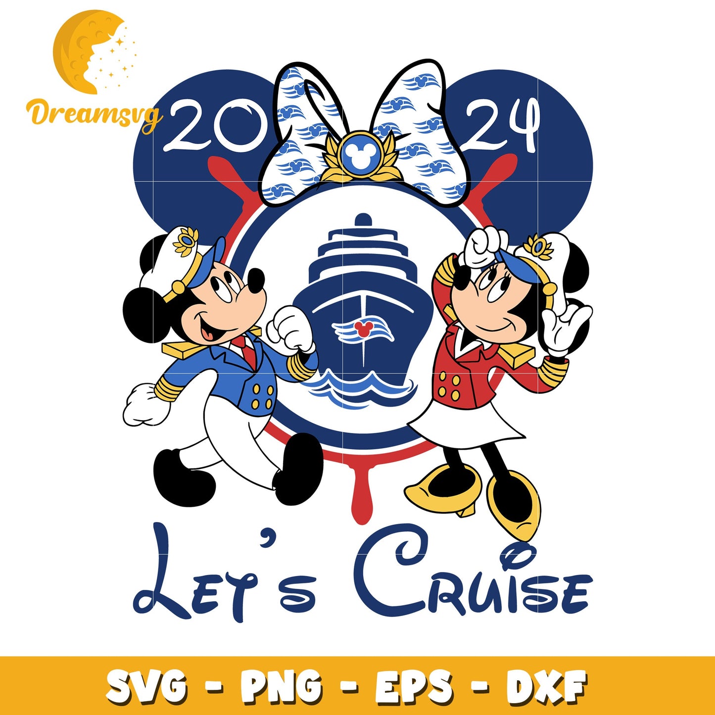 Minnie Mickey Cruise 2024 SVG PNG EPS DXF
