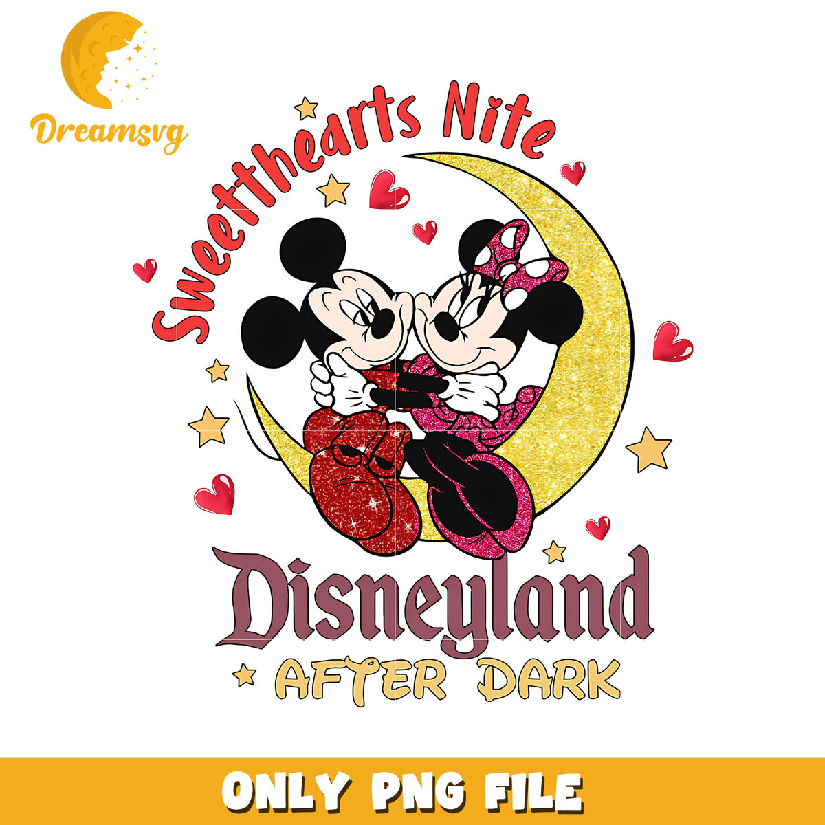 Minnie Mickey Disneyland Night PNG