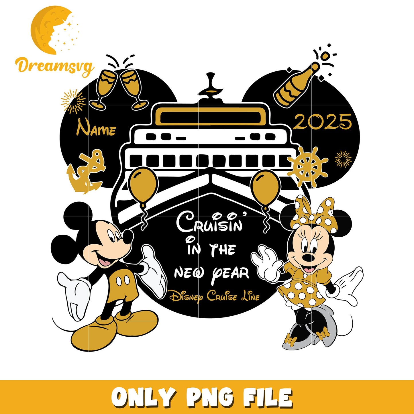Minnie Mickey New Year Cruise PNG