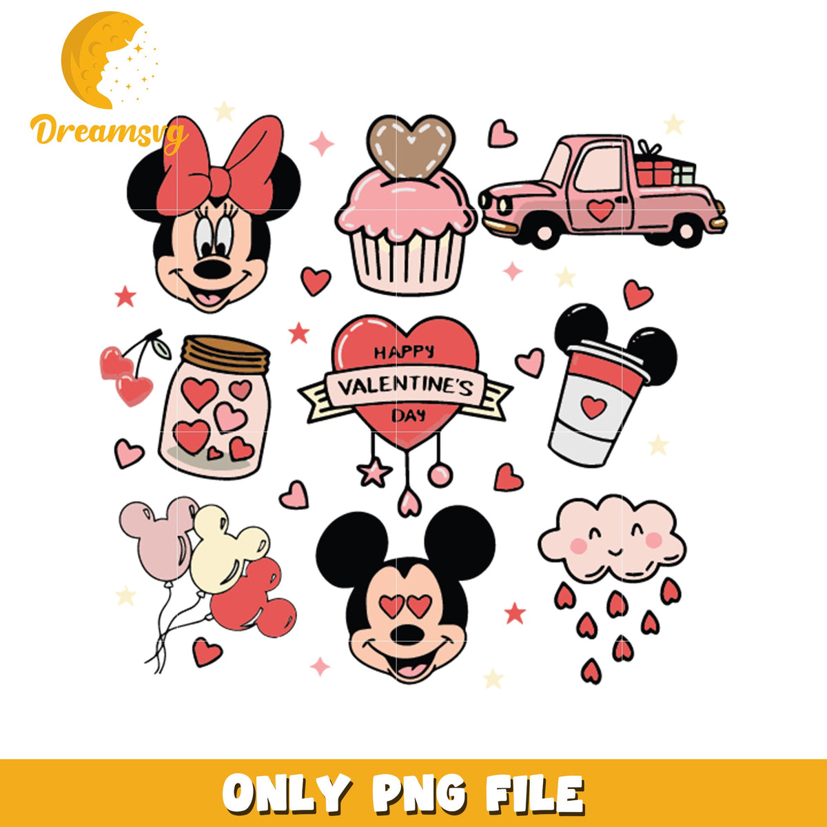 Minnie Mickey Valentine PNG Clipart