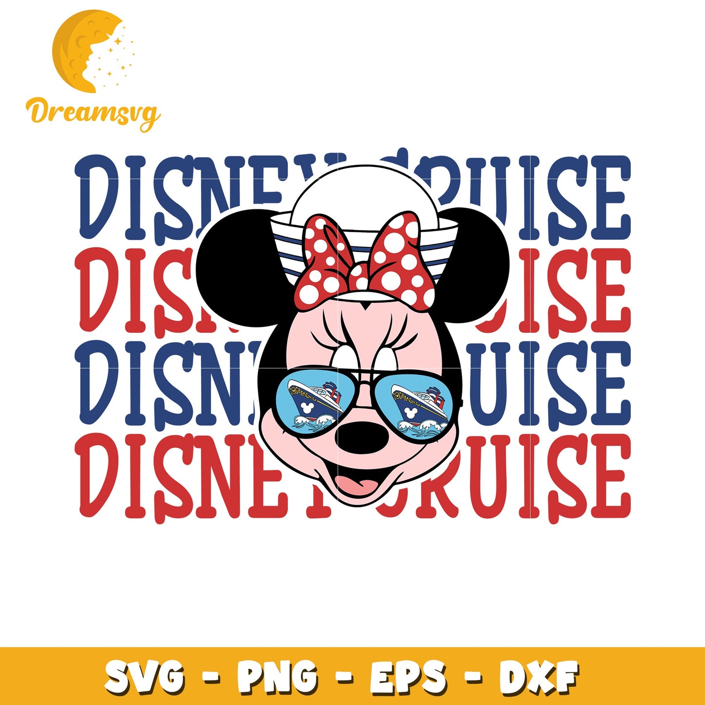 Minnie Mouse Disney Cruise SVG PNG EPS DXF