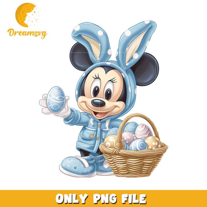 Minnie Mouse Easter Bunny PNG File for Crafts and Designs