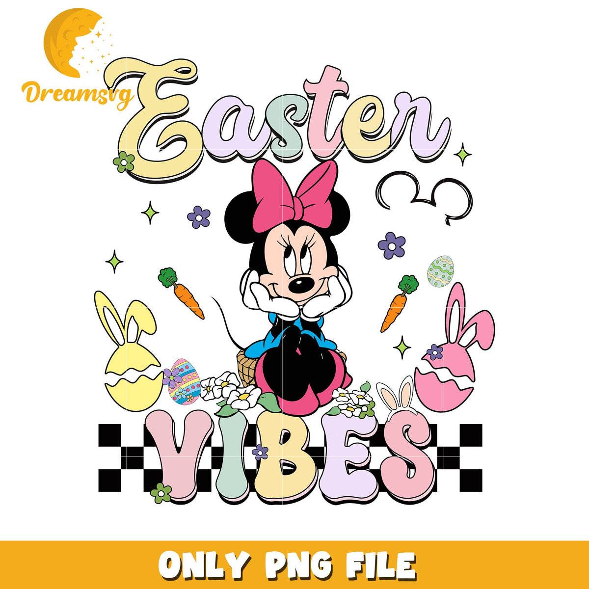 Minnie Mouse Easter Vibes PNG