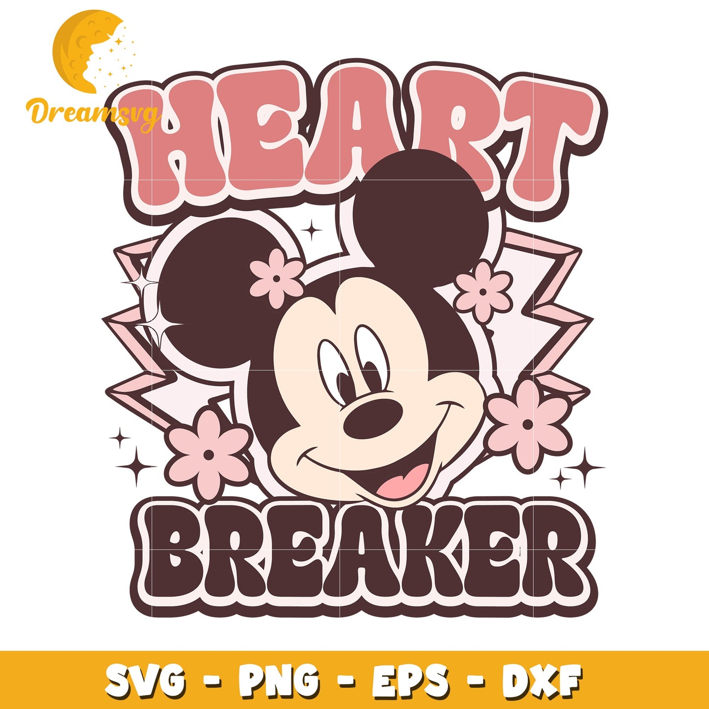 Minnie Mouse Heartbreaker SVG PNG EPS DXF