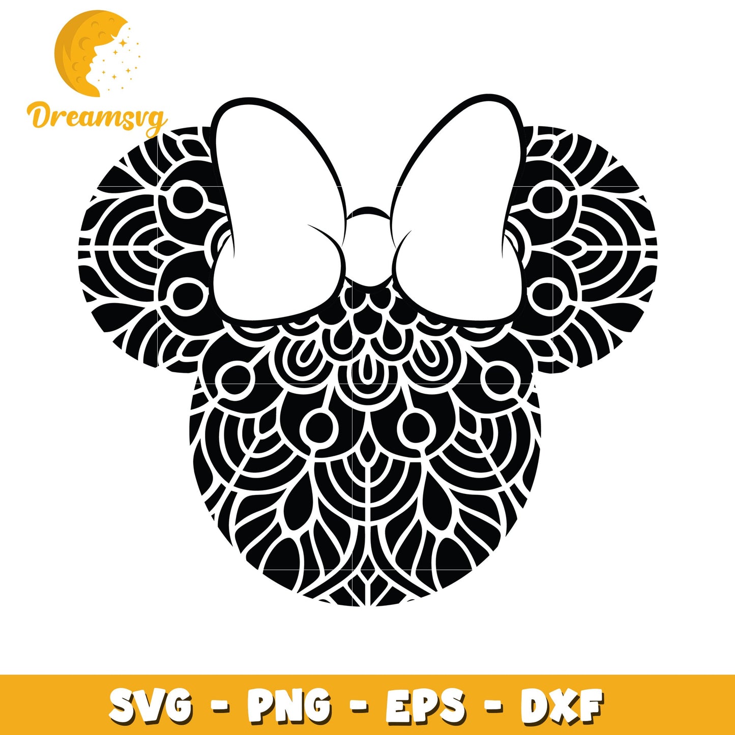 Minnie Mouse Mandala SVG PNG EPS DXF