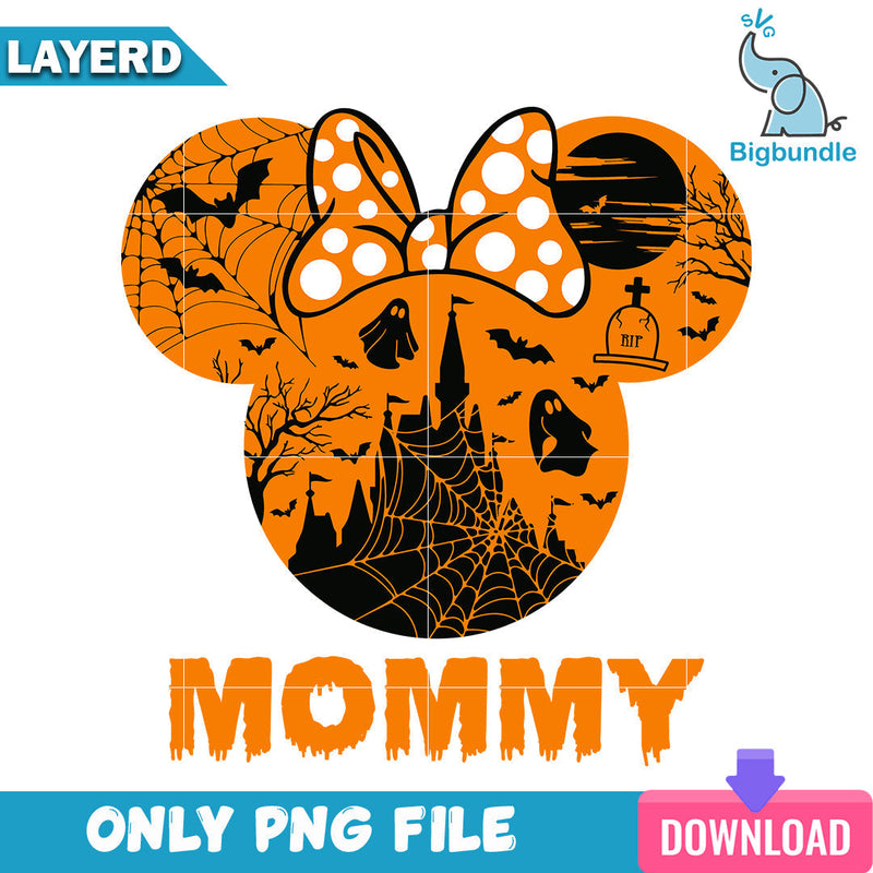 Minnie Mouse Mommy Halloween, halloween png, Instant download.