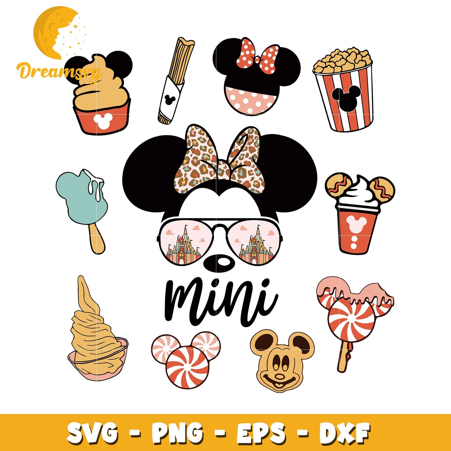 Minnie Mouse Treats SVG Cut Files