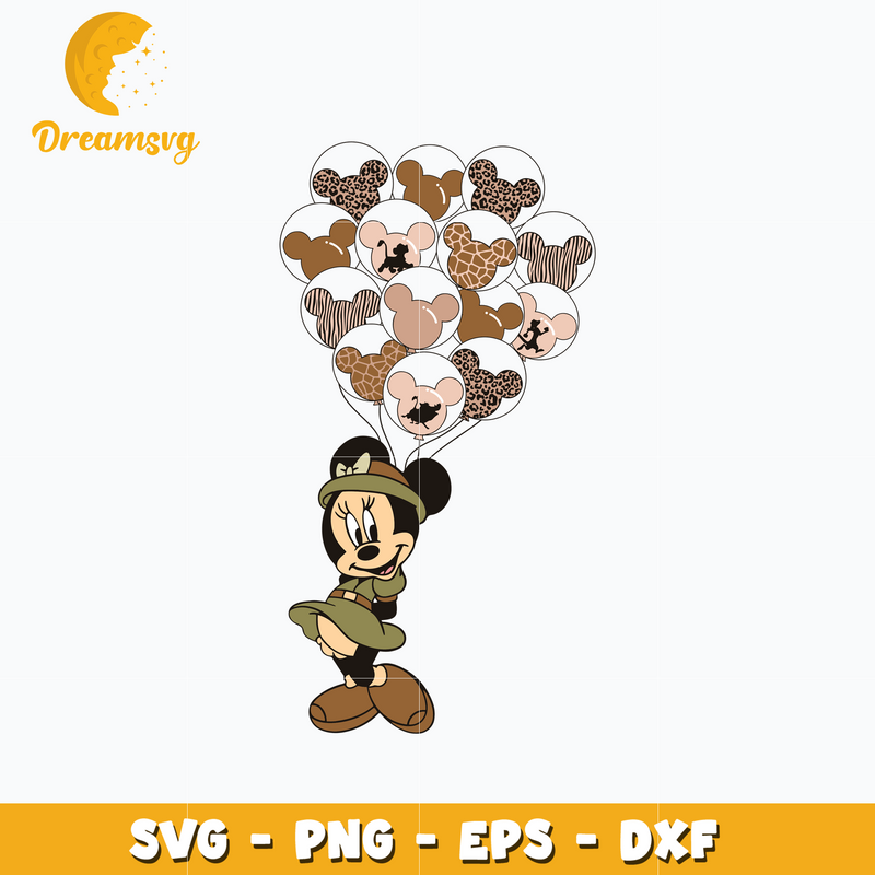 Minnie mouse animal balloon svg