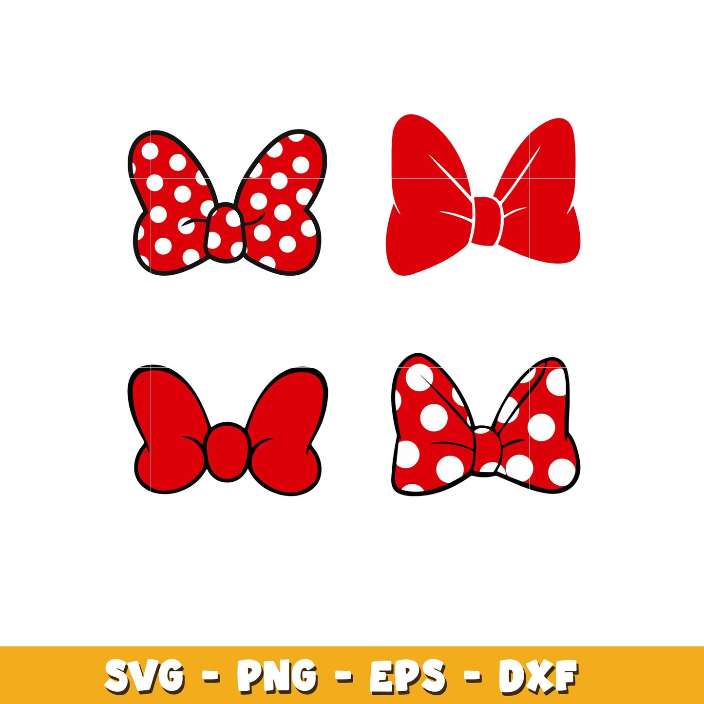 Mickey Minnie Bow bundle svg, Disney cartoon svg, Digital download