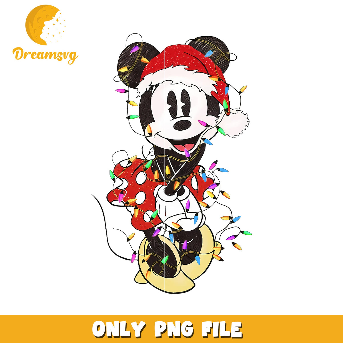 Minnie cute design png, festive disney png, winter wonderland png