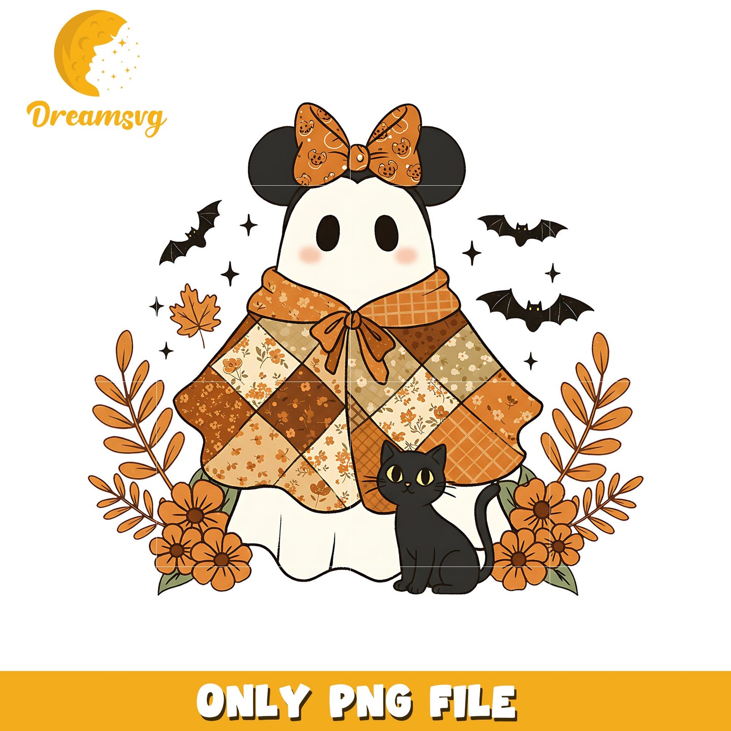 Minnie ghoul design png, halloween wallpaper png, happy halloween png