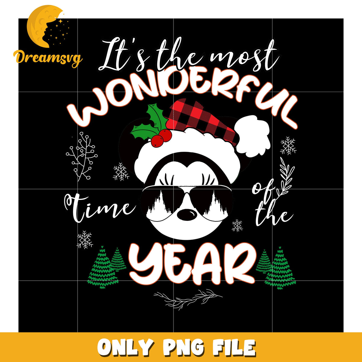 Minnie the moset wonderful time png, mickey mouse png, christmas png