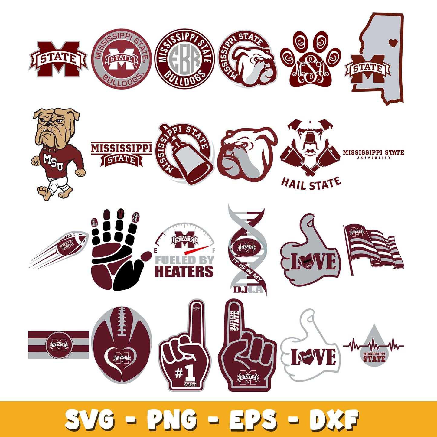 Mississippi State logo Bulldogs Bundle svg, Mississippi State Bulldogs logo svg, ncaa svg